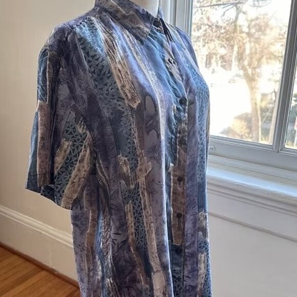 The Leaside Abstract Print Shirt - Picture 2 of 3